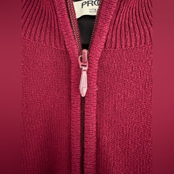 Proquip half zip red golf pullover lambswool sweater size XXL - Picture 3 of 10
